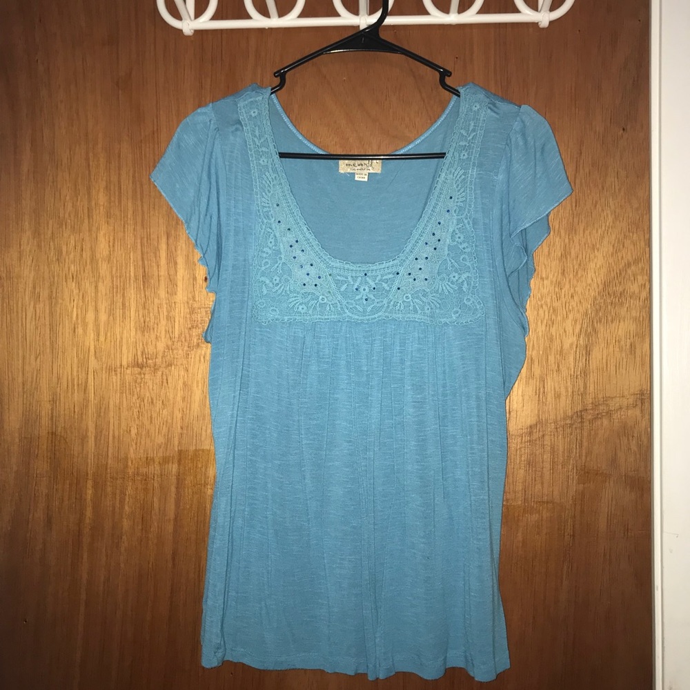 One world blue dress shirt